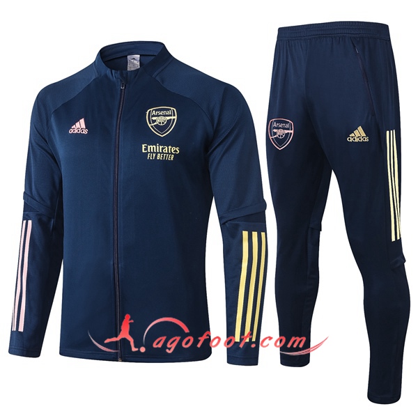 Ensemble Survetement de Foot - Veste Arsenal Bleu Royal 20/21