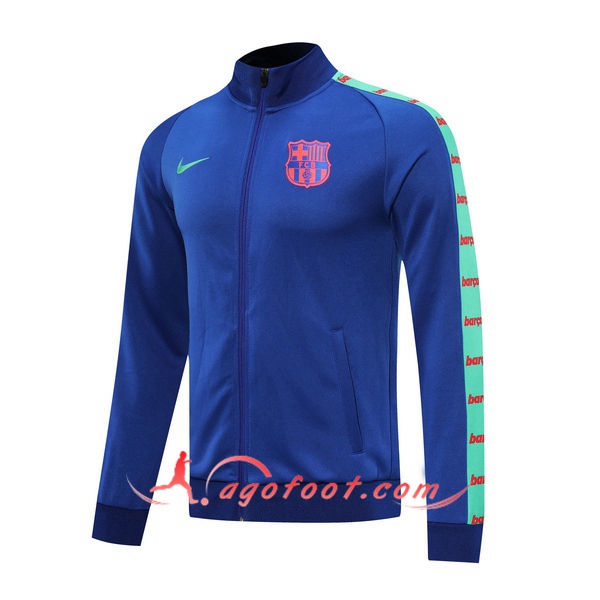 Nouveaux Veste Foot FC Barcelone Bleu 20/21