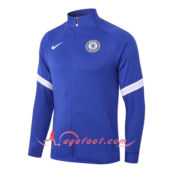 Nouveaux Veste Foot FC Chelsea Bleu 20/21
