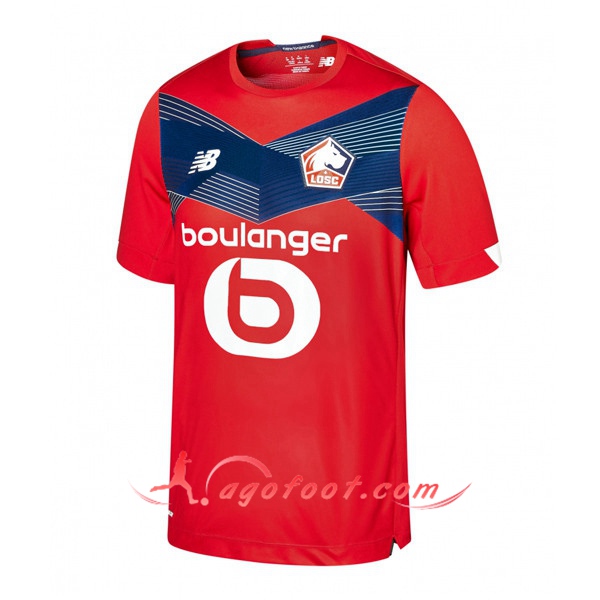 Nouveaux Maillot Foot Lille OSC Domicile Floqué 20/21