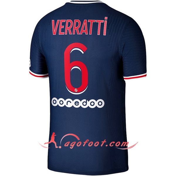 Maillot Foot PSG (Verratti 6) Domicile Floqué 20/21