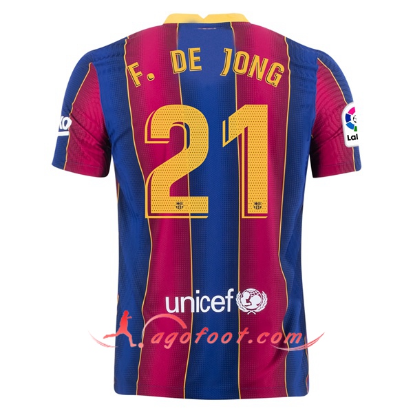Maillot Foot FC Barcelone (F.DE JONG 21) Domicile Floqué 20/21