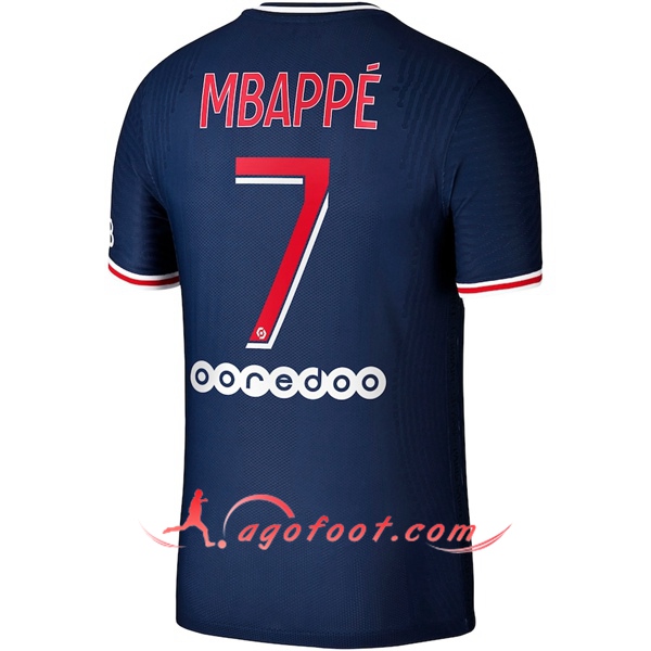 Maillot Foot PSG (Mbappé 7) Domicile Floqué 20/21