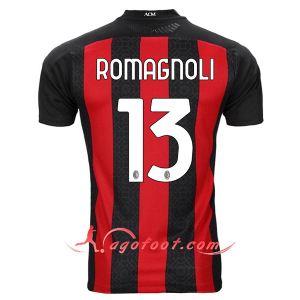 Maillot Foot Milan AC (ROMAGNOLI 13) Domicile Floqué 20/21