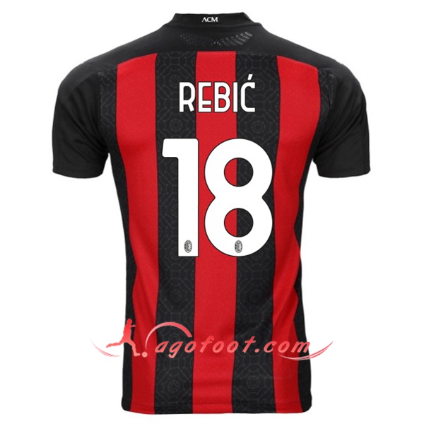 Maillot Foot Milan AC (REBIC 18) Domicile Floqué 20/21