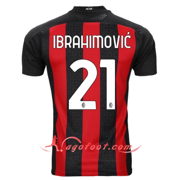Maillot Foot Milan AC (IBRAHIMOVIC 21) Domicile Floqué 20/21