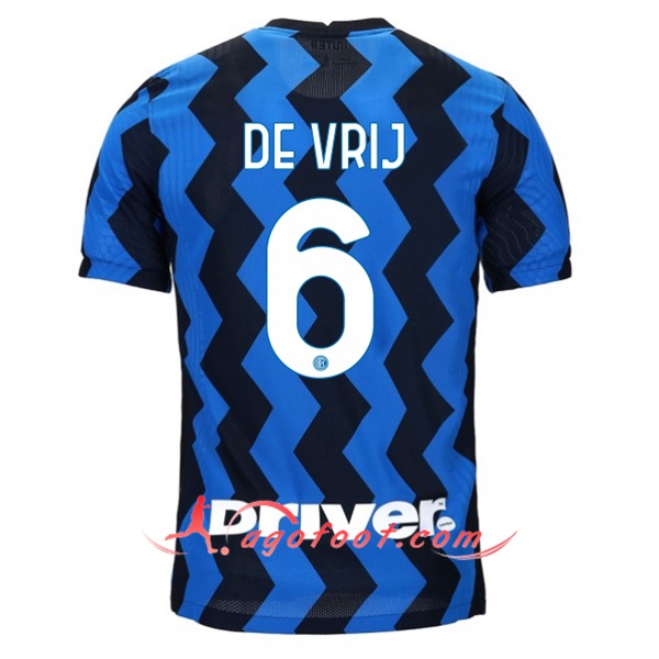 Maillot Foot Inter Milan (DE VRIJ 6) Domicile Floqué 20/21