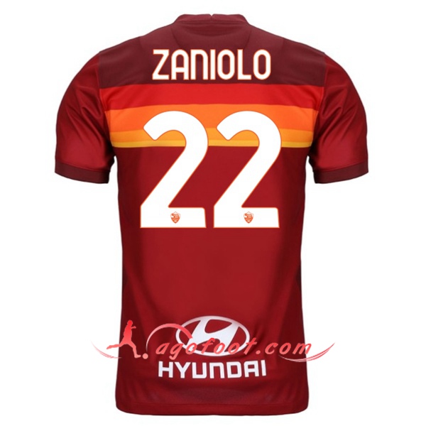 Maillot Foot AS Roma (ZANIOLO 22) Domicile Floqué 20/21