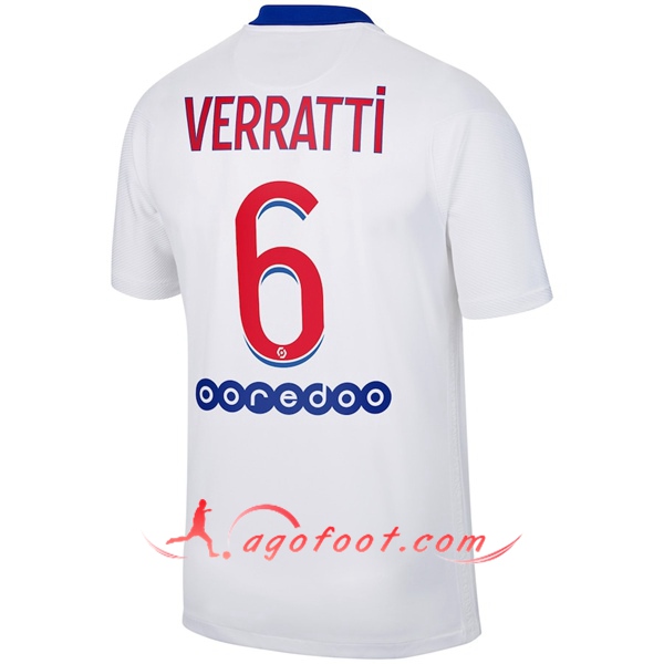 Maillot Foot PSG (Verratti 6) Exterieur Floqué 20/21