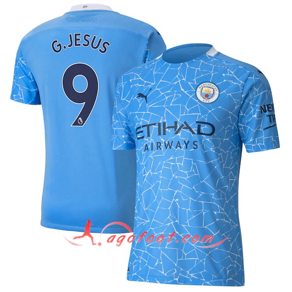 Maillot Foot Manchester City (G.Jesus 9) Domicile Floqué 20/21