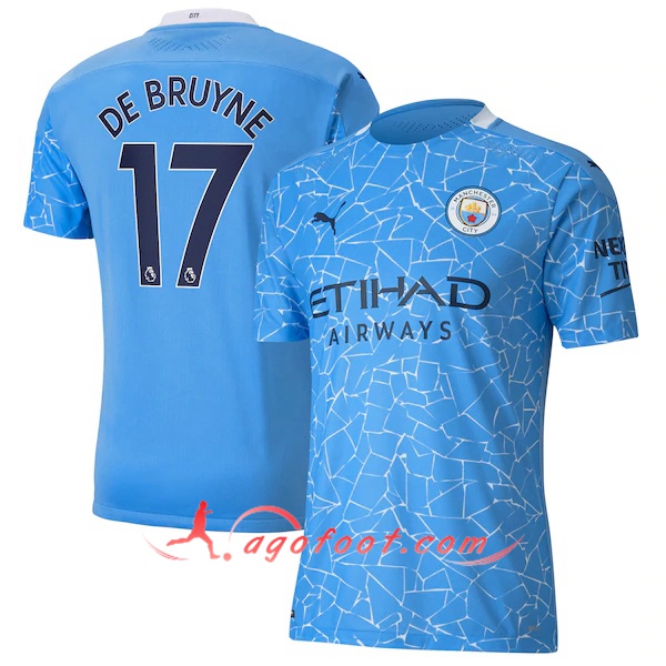 Maillot Foot Manchester City (De Bruyne 17) Domicile Floqué 20/21