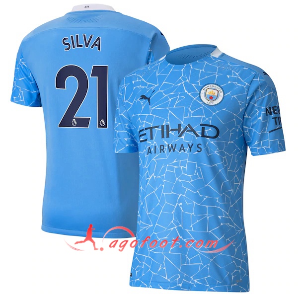 Maillot Foot Manchester City (Silva 21) Domicile Floqué 20/21