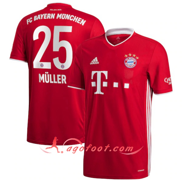 Maillot Foot Bayern Munich (Müller 25) Domicile Floqué 20/21