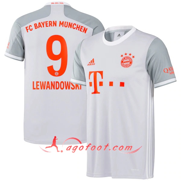 Maillot Foot Bayern Munich (Lewandowski 9) Exterieur Floqué 20/21