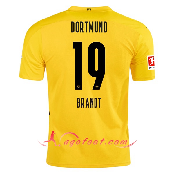 Maillot Foot Dortmund BVB (BRANDT 19) Domicile Floqué 20/21