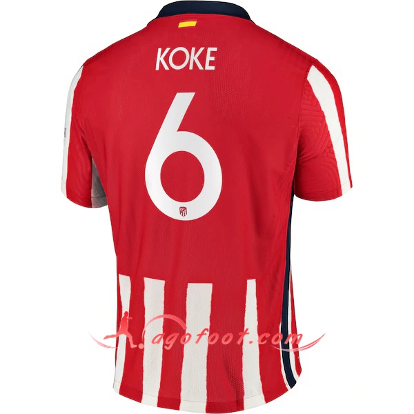 Maillot Foot Atletico Madrid (Koke 6) Domicile Floqué 20/21