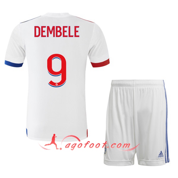 Ensemble Maillots Foot Lyon OL (DEMBELE 9) Enfants Domicile 20/21