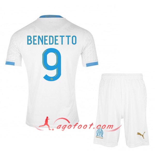 Ensemble Maillots Foot Marseille OM (Benedetto 9) Enfants Domicile 20/21