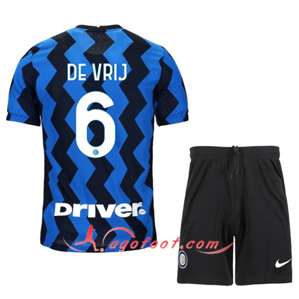 Ensemble Maillots Foot Inter Milan (DE VRIJ 6) Enfants Domicile 20/21