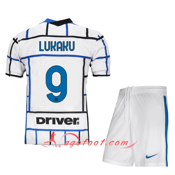 Ensemble Maillots Foot Inter Milan (LUKAKU 9) Enfants Exterieur 20/21