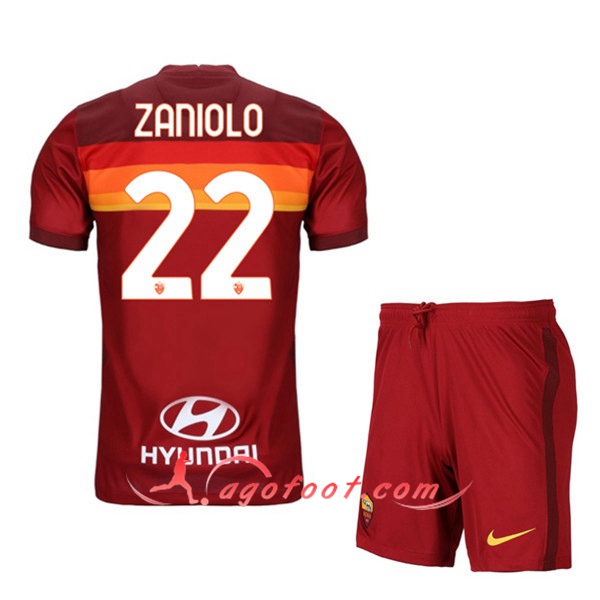 Ensemble Maillots Foot AS Roma (ZANIOLO 22) Enfants Domicile 20/21