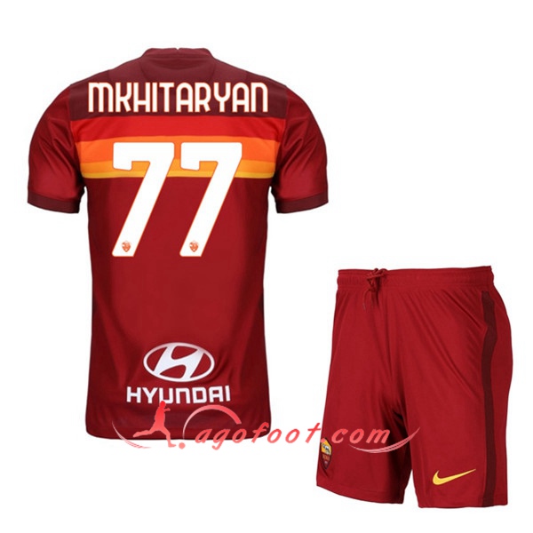 Ensemble Maillots Foot AS Roma (MKHITARYAN 77) Enfants Domicile 20/21