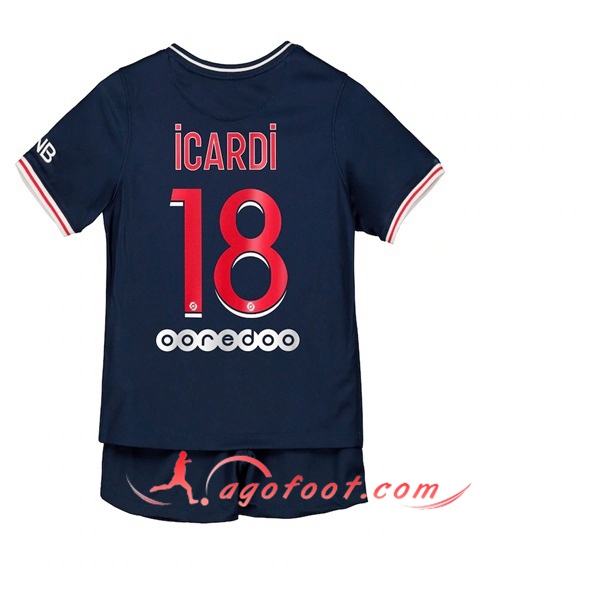 Ensemble Maillots Foot PSG (Icardi 18) Enfants Domicile 20/21