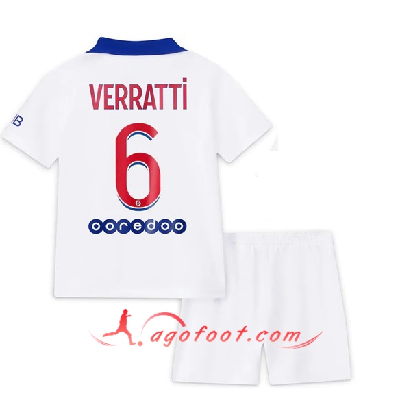 Ensemble Maillots Foot PSG (Verratti 6) Enfants Exterieur 20/21