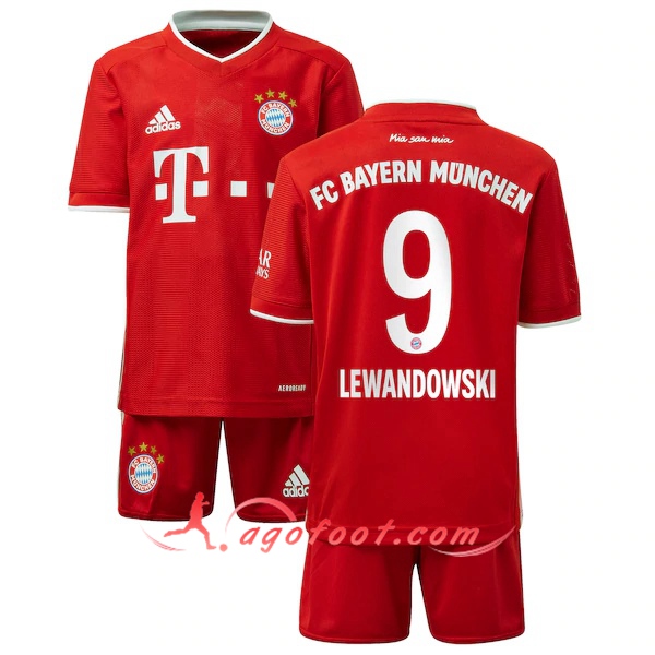Ensemble Maillots Foot Bayern Munich (Lewandowski 9) Enfants Domicile 20/21