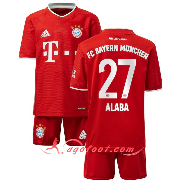 Ensemble Maillots Foot Bayern Munich (Alaba 27) Enfants Domicile 20/21
