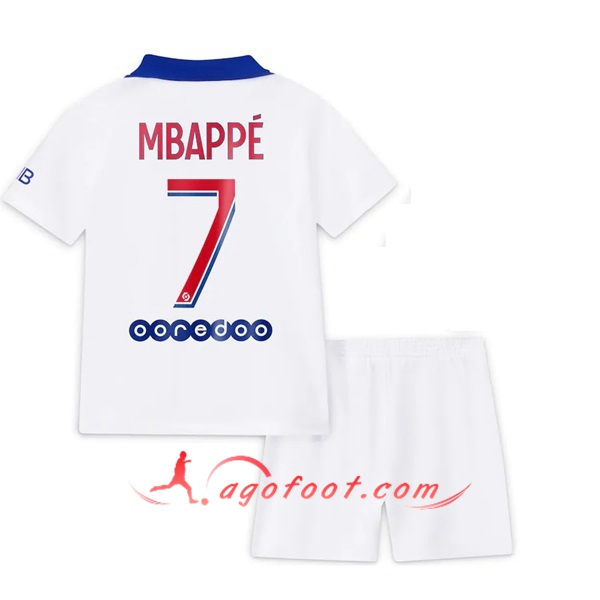 Ensemble Maillots Foot PSG (Mbappé 7) Enfants Exterieur 20/21