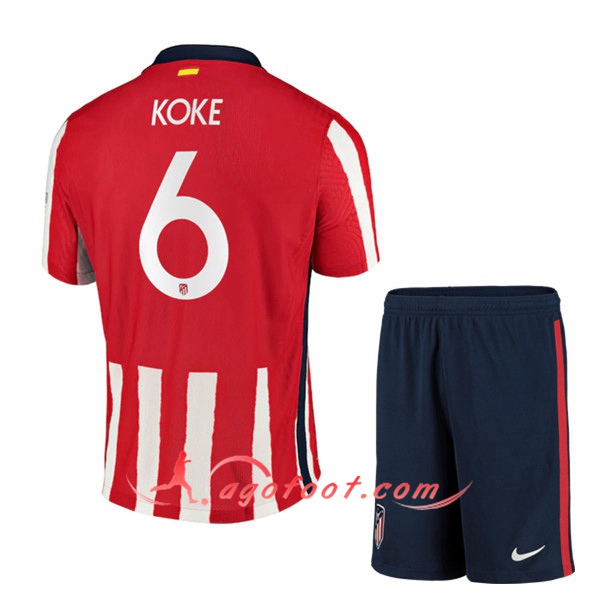 Ensemble Maillots Foot Atletico Madrid (Koke 6) Enfants Domicile 20/21
