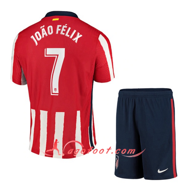 Ensemble Maillots Foot Atletico Madrid (Joao Felix 7) Enfants Domicile 20/21