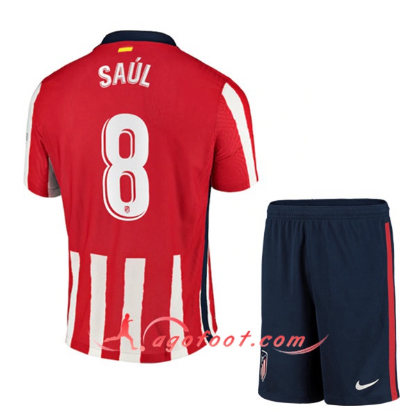Ensemble Maillots Foot Atletico Madrid (Saul 8) Enfants Domicile 20/21