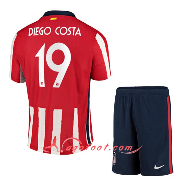 Ensemble Maillots Foot Atletico Madrid (Diego Costa 19) Enfants Domicile 20/21