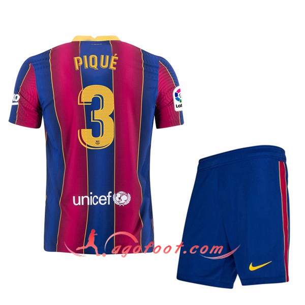 Ensemble Maillots Foot FC Barcelone (PIQUÉ 3) Enfants Domicile 20/21