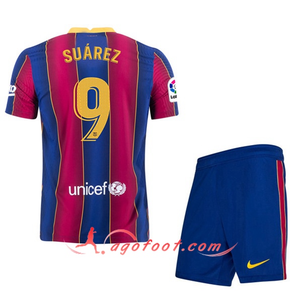 Ensemble Maillots Foot FC Barcelone (SUAREZ 9) Enfants Domicile 20/21