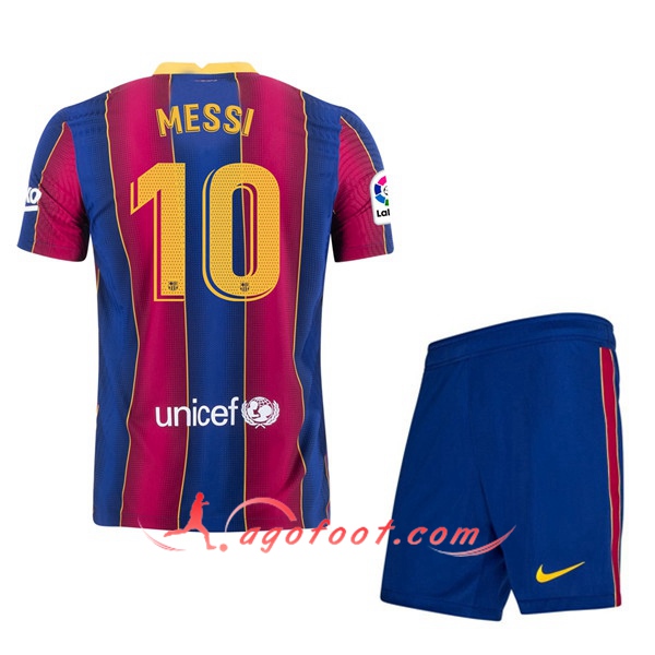 Ensemble Maillots Foot FC Barcelone (MESSI 10) Enfants Domicile 20/21