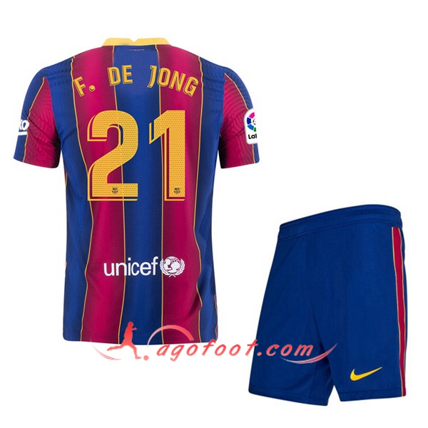 Ensemble Maillots Foot FC Barcelone (F.DE JONG 21) Enfants Domicile 20/21
