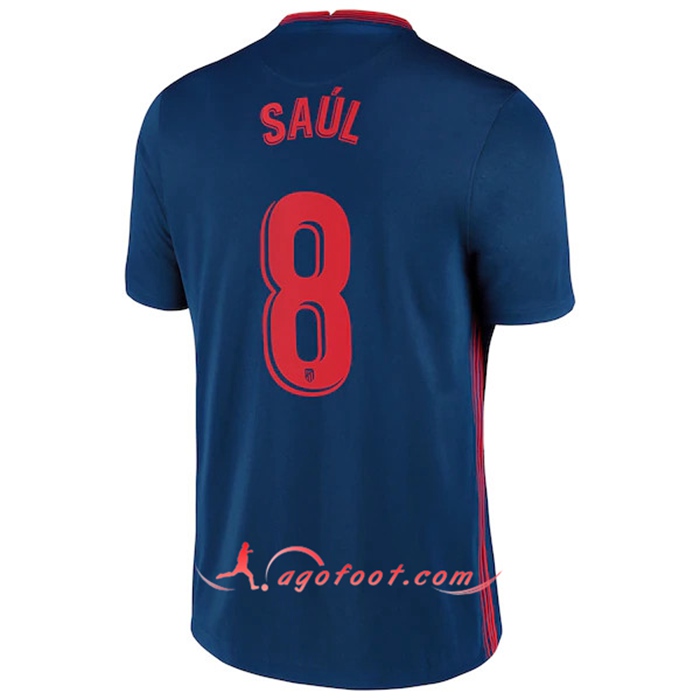 Maillot de Foot Atletico Madrid (Saul 8) Exterieur 2020/2021