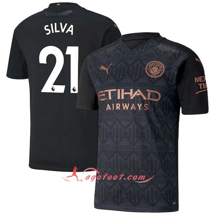 Maillot de Foot Manchester City (Silva 21) Exterieur 2020/2021