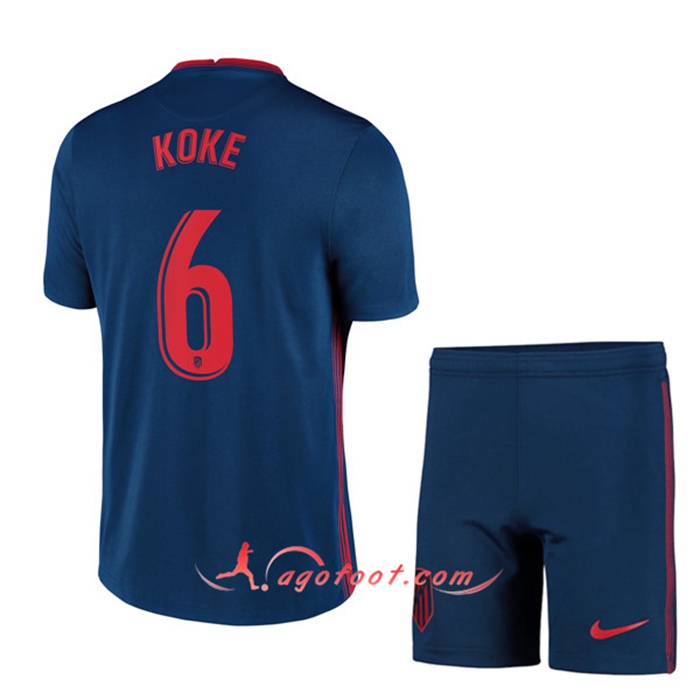 Maillot de Foot Atletico Madrid (Koke 6) Enfants Exterieur 2020/2021