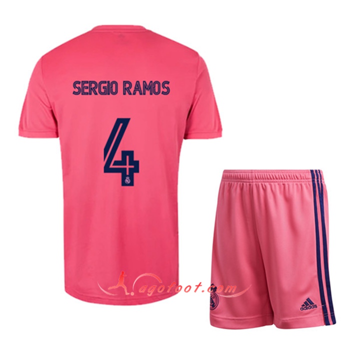Maillot de Foot Real Madrid (SERGIO RAMOS 4) Enfants Exterieur 2020/2021