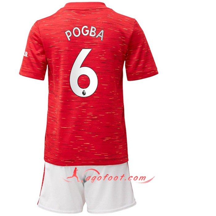 Maillot de Foot Manchester United (Pogba 6) Enfants Domicile 2020/2021