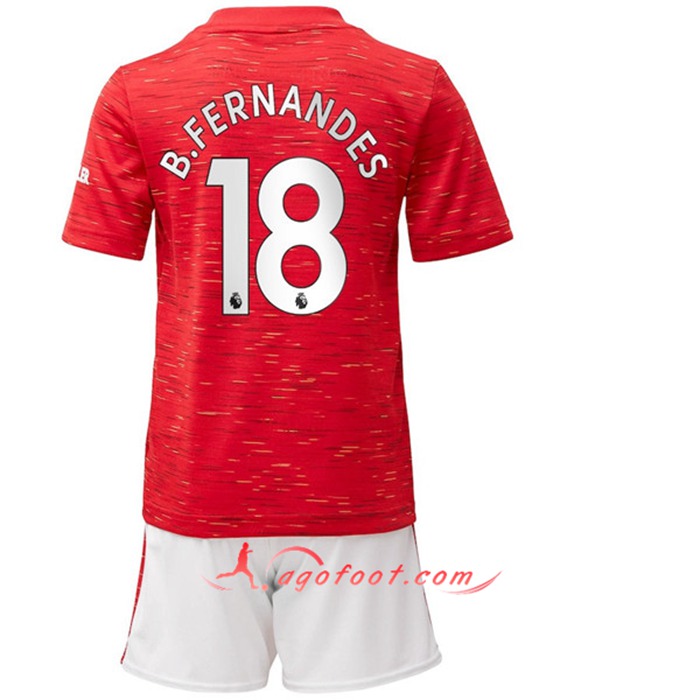 Maillot de Foot Manchester United (B.Fernandes 18) Enfants Domicile 2020/2021