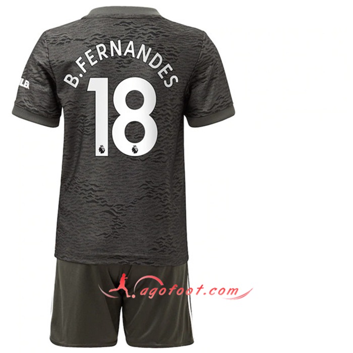 Maillot de Foot Manchester United (B.Fernandes 18) Enfants Exterieur 2020/2021