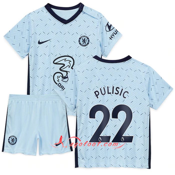 Maillot de Foot FC Chelsea (Pulisic 22) Enfants Exterieur 2020/2021