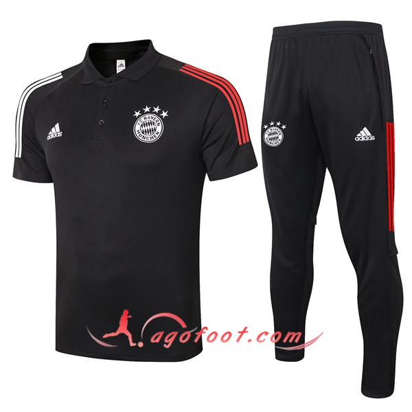 Ensemble Polo Bayern Munich + Pantalon Noir 20/21