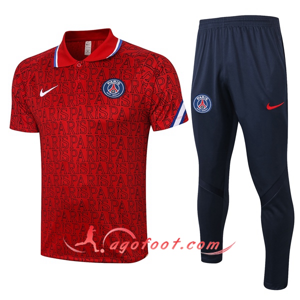 Ensemble Polo Paris PSG + Pantalon Rouge 20/21
