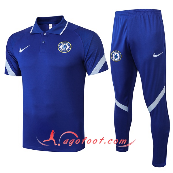 Ensemble Polo FC Chelsea + Pantalon Bleu 20/21
